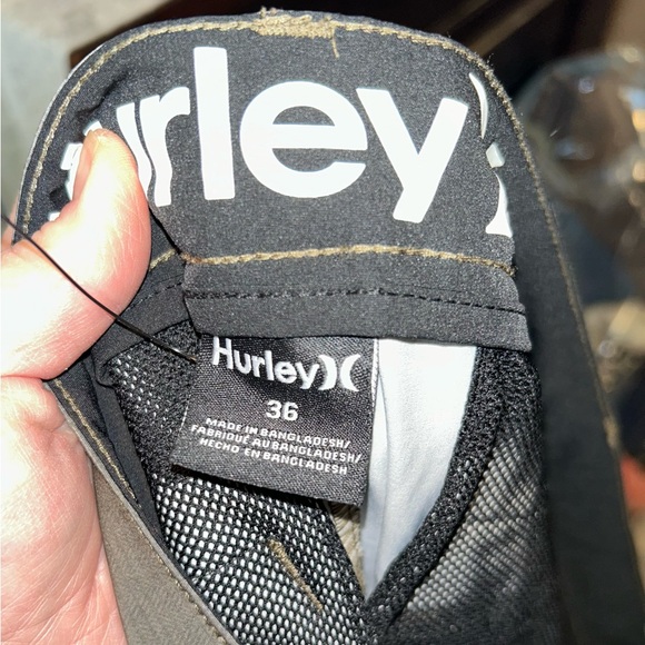 🔥 NWOT Hurley Gray/Green 4-Way Stretch Hybrid Shorts Versatile Design Size 36 - Picture 8 of 8